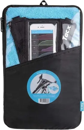 0100206101 Garmin Tacx Sweat Set Cover For Smartphone And Towel Blue One S