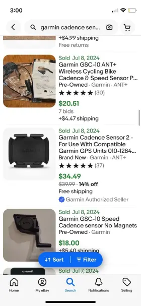 010-12844-00 Garmin 0101284400 Cadence Sensor 2 - Edge 830 #3