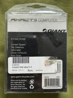 Giant 760343290529 New Nip Silver Axact 5 Wired Cycle Computer Bicycle Universal #2