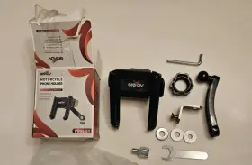 Pb05-et Grefay Motorcycle Phone Mount 1s Quick Release Anti Shake Motorbike Open
