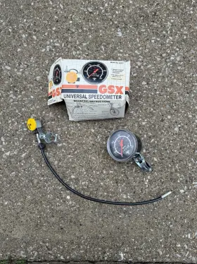 82151 Gsx Universal Bike Speedometer Motorized Mechanical Bicycle Exercycle Vtg Nos
