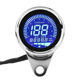 H-come Tech 726587840920 Universal Motorcycle Odometer Lcd Digital Speedometer Tachometer Gauges With