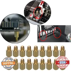 B07mjfl7l7 Hantof 6-32 Brass Motherboard Standoffs Atx Computer Case M3 Pc 20-pack