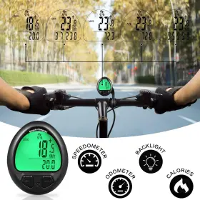 Heyuedajk 445031987921 Wired/wireless To Choose Bike Computer Mph Km/h Bicycle Digital Lcd Bac #2