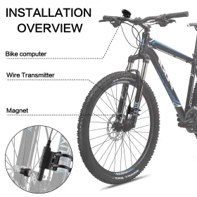 Heyuedajk 766366910918 Wired Bike Computer Mph Km H Bicycle Digital Lcd Backlight #2