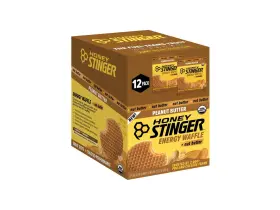 75412 Honey Stinger Organic Waffle - Box Of 12 Peanut Butter Brown