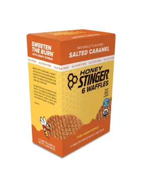 80306 Honey Stinger Organic Gluten Free Waffle Box Of 6 Salted Caramel White/tan