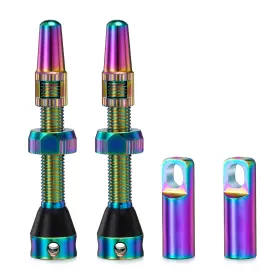 Hzjd 635403810910 2pcs Tubeless Valves Neon Alloy Presta Valve Stem Integrated
