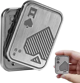 046-fidget Itokey Fidget Toys Adults Edc Metal Slider Magnetic Poker Push Card Adult