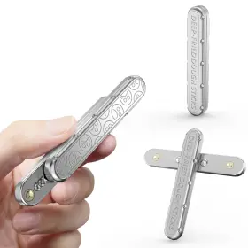 Jc Jiuchuang 761086651073 Edc Fidget Slider Metal Toys Adults For 2.75 0.39 Inches Silver