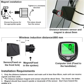 Jdazmov 717203505699 Speedometer And Wireless Odometer For Bicycle Cycle Bike Computer With Lcd Disp #2