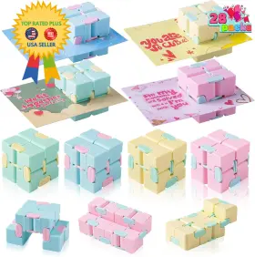 14452 Joyin 28 Packs Valentine S Day Gift Cards With Infinity Magic Toys Colorful