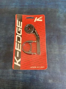 K13-1100-31.8-blk K-edge Garmin Sport Bike Computer Handlebar Out Front Alloy Mount 31.8mm Black