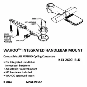 K13-2600i-blk K-edge Wahoo Integrated Handlebar System Mount - #3