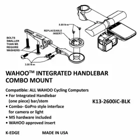 K13-2600ic-blk K-edge Wahoo Integrated Handlebar System Combo Mount - #2