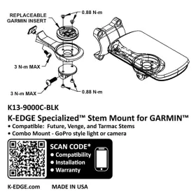 K13-9000c-blk K-edge Garmin Specialized Future Mount - Combo #3