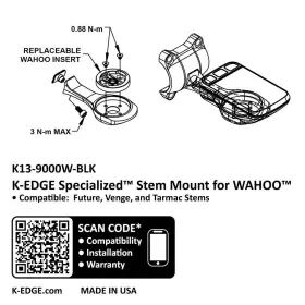 K13-9000w-blk K-edge Wahoo Specialized Future Mount - Black #3