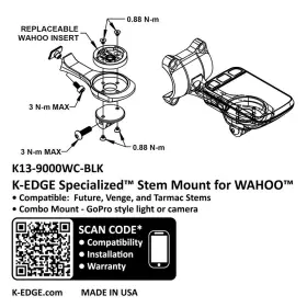 K13-9000wc-blk K-edge Wahoo Specialized Future Mount - Combo #3