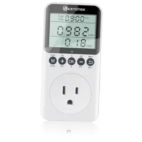Ktem02-us Ketotek Watt Meter Power Plug Electricity Usage Monitor For Us Plugs