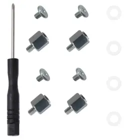B0cywqqmw8 Kqcibz M.2 Ssd Screw Kit Nvme Ngff Standoff Mounting Set - Black And Silver