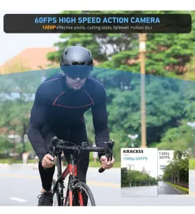Krs-s1 Kracess Bike Helmet For Men Smart Helmets Adults With 1080p 60 Fp #2