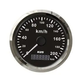0-200km Kus El-0231 Gps Speedometer Odometer Gauge Meter 0-200km/h-black Stainless Steel