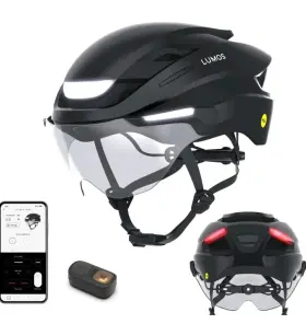 Lumos 810059472303 Ultra Mips Helmet Charcoal Black M-l Smart Bike Cycling Bluetooth