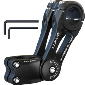 A822 Lunje Adjustable Bike Stem 31.8mm - Handlebar Clamp Matte Black 110mm