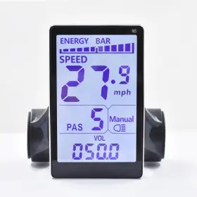 M5-5wp Mcezdy Ebike Display Uart No. 2 Protocol 24v-60v Aluminum Alloy Frame Black