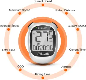 Meilan 313089769738 M3 Mini Gps Bike Computer Wireless Cycling Odometer Bicycl #2