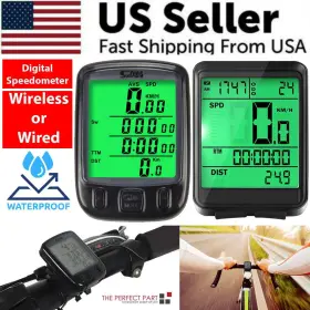 Milaglobal.us 711181659924 Bike Bicycle Speedometer Cycle Digital Odometer Computer Waterproof Lcd Wireless
