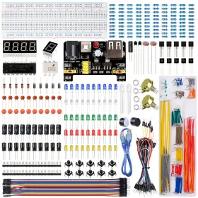 B0bthlml16 Miuzei Electronics Component Fun Kit With Power Supply Jumper Wires 830 Tie-poin