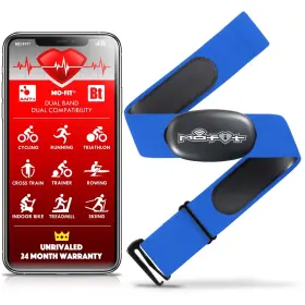 Es1806281-ob Mo-fit Bluetooth / Ant Heart Rate Monitor Chest Strap Ios Android Peloton Open Box
