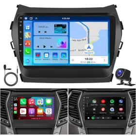 Hu-nowpla35x Moseiny Double Din Car Radio For Hyundai Ix45 Santa Fe 2013-2018 9 Inch Touch Screen