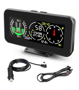 Mr Cartool 705353040252 M60 Car Inclinometer For Off-road Suv Vehicles Mph Kmh Gps Speedometer With Com