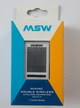 Msw 708752228191 Miniac Double Wireless Computer Cc-317 Speed Cadence 17 Functions White #3