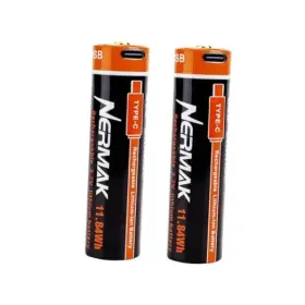 18700 Neramak 3.7v 3200mah Usb Rechargeable Lithium Lon Battery For 3200mah-2 Pack