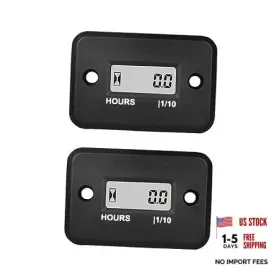 Ningbo Jiangbei Run Leader Electronics Co. Ltd 798439623036 2 Pieces Digital Lcd Waterproof Hour Meter For Small Engines Track Black 2pcs