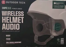Ot0054-gr Outdoor Tech Chips 3.0 Wireless Helmet Audio Forest Green One Touch Controls