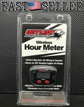 Or3566 Outlaw Racing Products Digital Waterproof Wireless Hour Meter For 2-4 Stroke