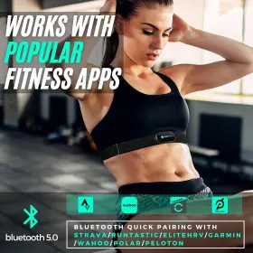 Powr Labs 742042607242 Bluetooth And Ant Heart Rate Monitor Chest Strap - Black #2