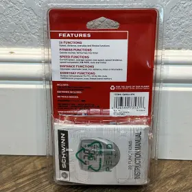 Schwinn 026599735376 20 Function Bicycle Computer Fitness Speed Distance New Factory Sealed #3