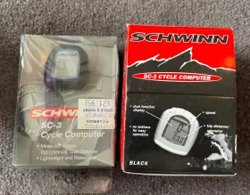 Schwinn 708447002075 Two 2 New 3 Functions Cycle Computer. Model Sc-3 Simple Button Free And Wired