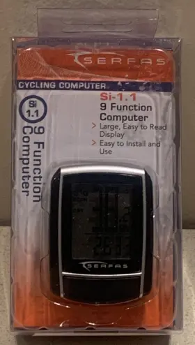 Serfas 713835006528 Si 1.1 9 Function Bike Computer. Large Easy To Read Display New Sealed