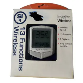 Serfas 713835900284 Bicycle Computer Si-4 Wireless Bike Speedometer 13 Functions Level 4