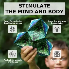 Sha03so Shashibo Shape Shifting Box - Award-winning Patented Fidget Cube Spaced Out #3