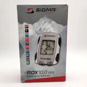 Sigma 750220010036 Rox 10.0 Gps Bicycle Computer White Set Usb Rechargeable Open Package