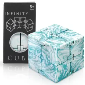 2211jy01 Small Fish Infinity Cube Sensory Fidget Toy 1.5 X Inches Marble
