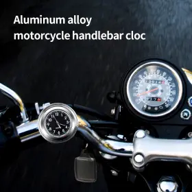 Supreme-goodsoutlet 313049155151 Aluminum Quartz Watch Luminous Clock Handlebar Mount For 22mm-25mm Motorcycle Sc #3