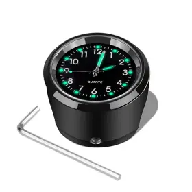 Supreme-goodsoutlet 313049155151 Aluminum Quartz Watch Luminous Clock Handlebar Mount For 22mm-25mm Motorcycle Sc